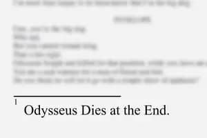 Odysseus Dies at the End card
