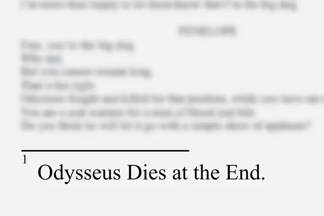 Odysseus Dies at the End card