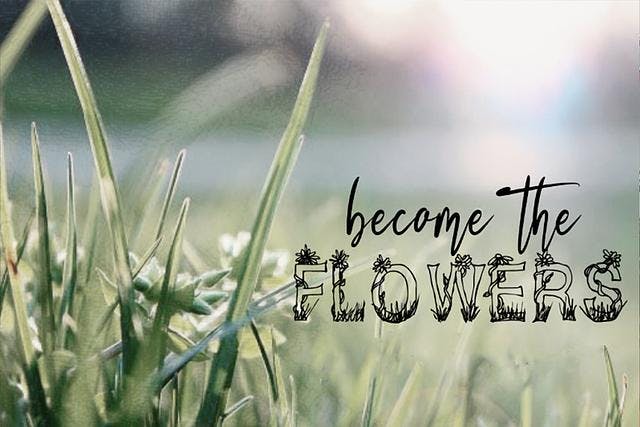 Become the Flowers card